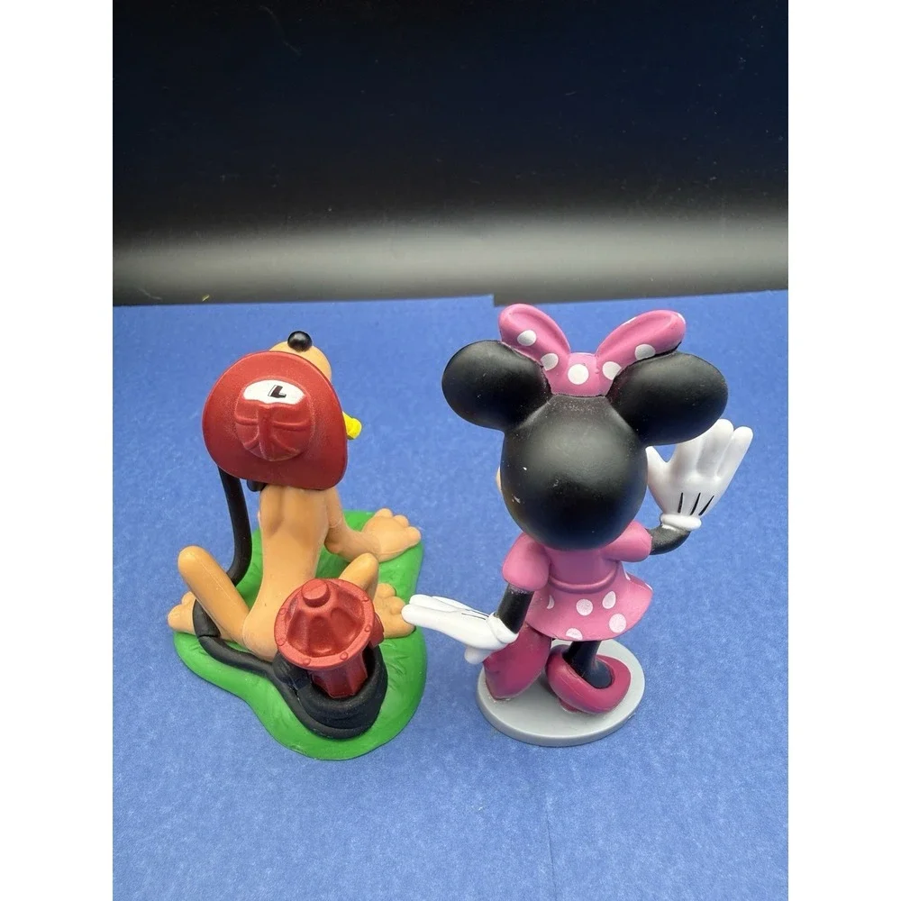 Pluto as Firedog & Minnie Disney Mickey Mouse and Friends PVC Figure Cake Topper